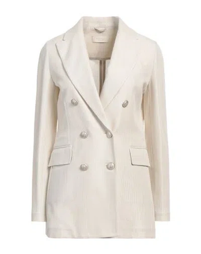 Circolo 1901 Woman Blazer Beige Size 6 Cotton