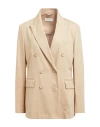 Circolo 1901 Woman Blazer Beige Size 6 Cotton, Elastane In White