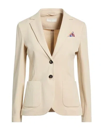 Circolo 1901 Woman Blazer Beige Size 6 Cotton, Elastane In Neutral