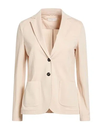 Circolo 1901 Woman Blazer Beige Size 6 Cotton, Elastane In Sand