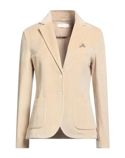 Circolo 1901 Woman Blazer Beige Size 6 Cotton, Polyester In Sand