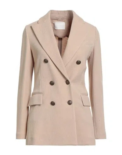 Circolo 1901 Woman Blazer Beige Size 8 Virgin Wool, Cotton