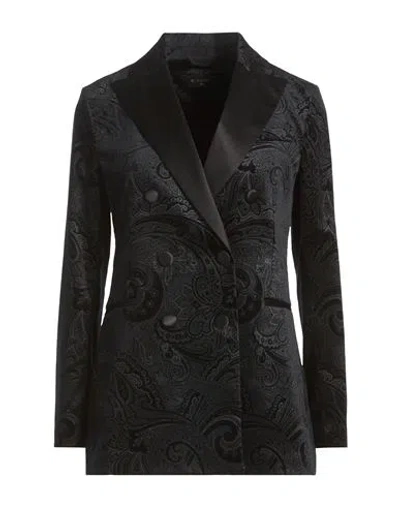 Circolo 1901 Woman Blazer Black Size 10 Cotton, Elastane