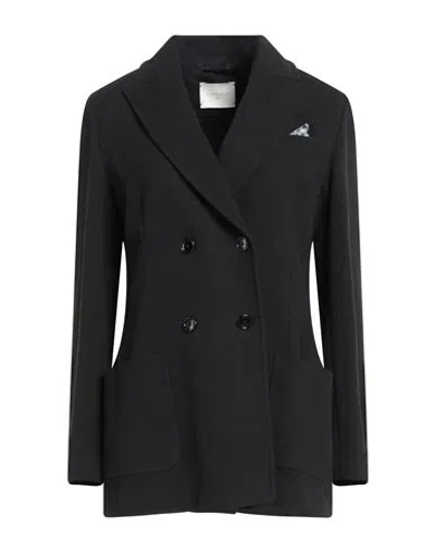 Circolo 1901 Woman Blazer Black Size 12 Cotton, Elastane