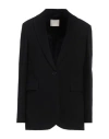 Circolo 1901 Woman Blazer Black Size 12 Virgin Wool, Elastane In Black
