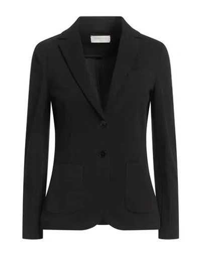 Circolo 1901 Woman Blazer Black Size 4 Cotton, Elastane In Black