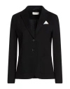 Circolo 1901 Knitted Jacket With Front Pockets And V-neck In Black