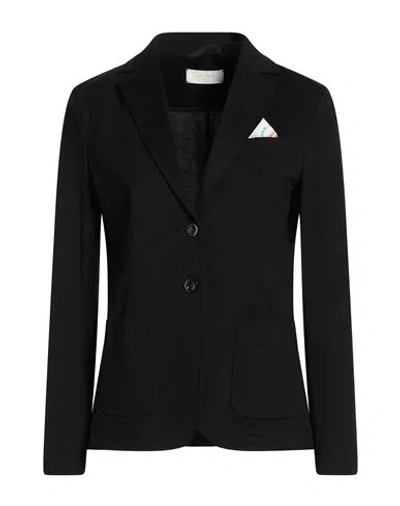 CIRCOLO 1901 CIRCOLO 1901 WOMAN BLAZER BLACK SIZE 8 COTTON, ELASTANE