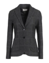 Circolo 1901 Woman Blazer Black Size 6 Virgin Wool, Cotton, Elastane In Black