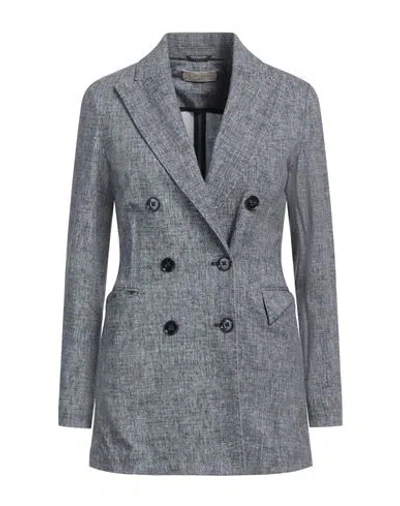 CIRCOLO 1901 CIRCOLO 1901 WOMAN BLAZER BLUE SIZE 10 COTTON, ELASTANE