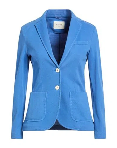 Circolo 1901 Woman Blazer Blue Size 12 Cotton, Elastane