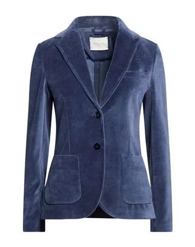 Circolo 1901 Woman Blazer Blue Size 4 Cotton, Polyester