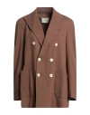 Circolo 1901 Woman Blazer Brown Size 10 Cotton, Elastane In Brown
