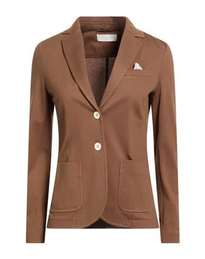 Circolo 1901 Woman Blazer Brown Size 10 Cotton, Elastane