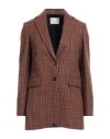 Circolo 1901 Woman Blazer Brown Size 10 Virgin Wool In Brown
