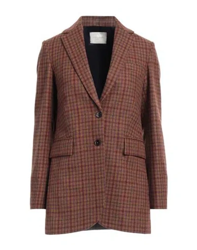 Circolo 1901 Woman Blazer Brown Size 10 Virgin Wool