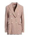 Circolo 1901 Woman Blazer Brown Size 12 Virgin Wool, Elastane