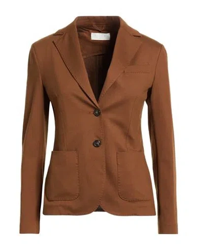 Circolo 1901 Woman Blazer Brown Size 6 Cotton, Elastane