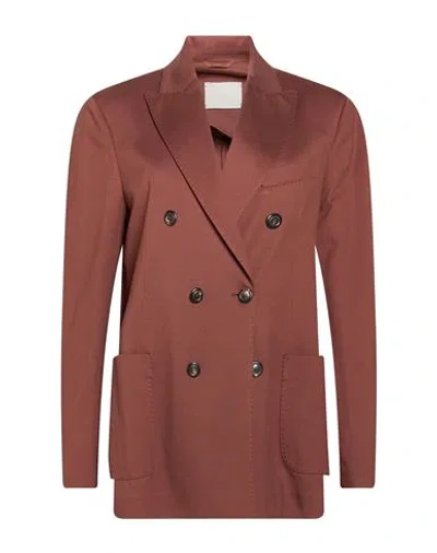 Circolo 1901 Woman Blazer Brown Size 6 Cotton, Elastane