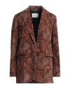 Circolo 1901 Woman Blazer Mauve Size 6 Cotton, Elastane In Brown