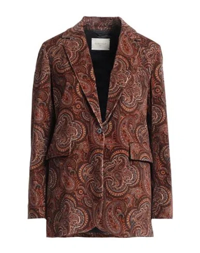 Circolo 1901 Woman Blazer Mauve Size 6 Cotton, Elastane In Brown