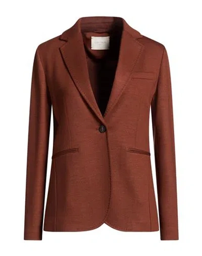 Circolo 1901 Woman Blazer Brown Size 6 Virgin Wool, Cashmere, Polyamide