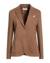 Circolo 1901 Woman Blazer Brown Size 8 Cotton, Elastane In Brown