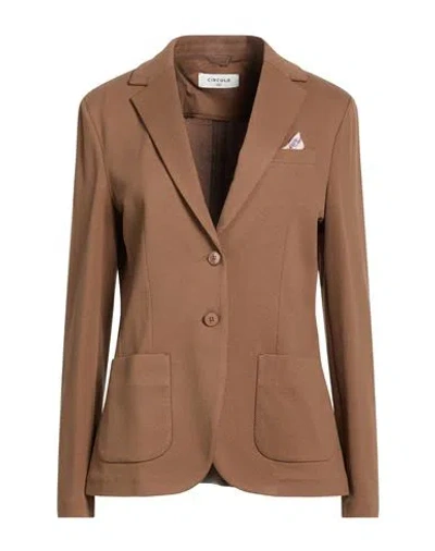 Circolo 1901 Woman Blazer Brown Size 8 Cotton, Elastane