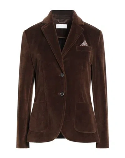 Circolo 1901 Woman Blazer Brown Size 8 Cotton, Polyester