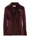 Circolo 1901 Woman Blazer Burgundy Size 10 Cotton, Polyester In Red