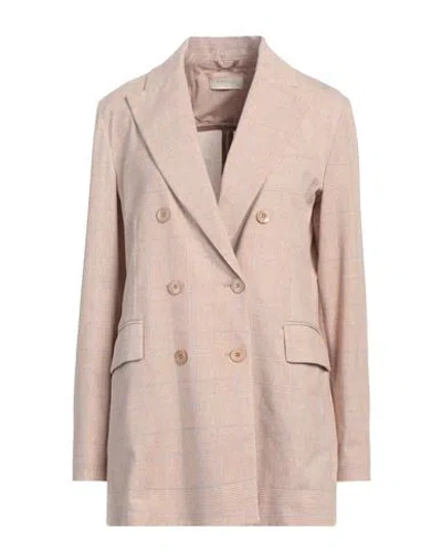 Circolo 1901 Woman Blazer Camel Size 10 Cotton, Elastane In Beige
