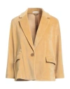 Circolo 1901 Woman Blazer Camel Size 10 Cotton, Polyester