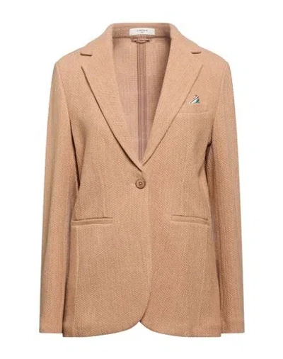 Circolo 1901 Woman Blazer Camel Size 10 Virgin Wool In Sand