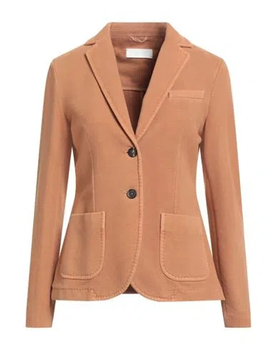 Circolo 1901 Woman Blazer Camel Size 6 Cotton, Elastane In Sand