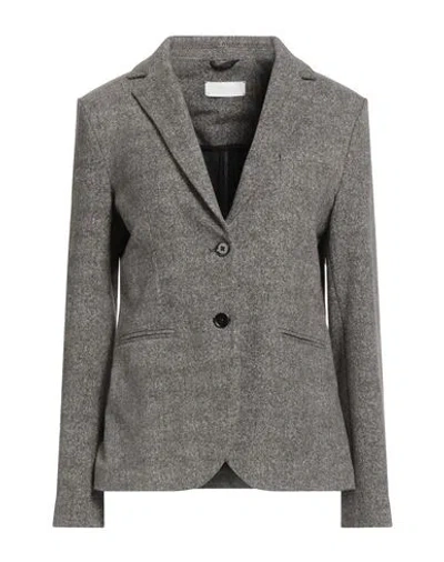 Circolo 1901 Woman Blazer Charcoal Size 10 Cotton, Elastane