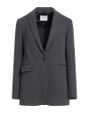 Circolo 1901 Woman Blazer Charcoal Size 4 Cotton, Elastane