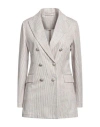 Circolo 1901 Woman Blazer Chocolate Brown Size 8 Cotton, Linen In Brown