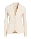 Circolo 1901 Woman Blazer Cream Size 10 Cotton, Elastane In Neutral