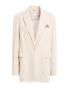 Circolo 1901 Woman Blazer Cream Size 12 Cotton, Polyester In Pink