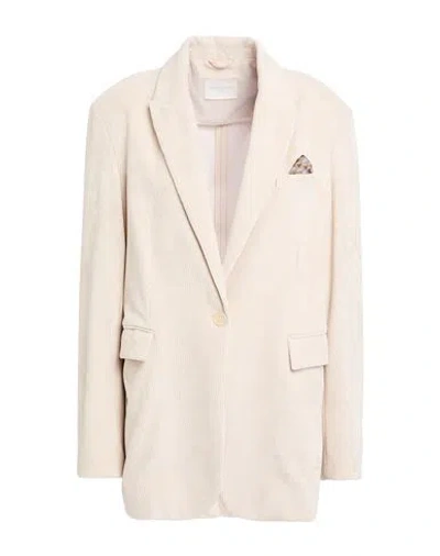 Circolo 1901 Woman Blazer Cream Size 12 Cotton, Polyester In Pink