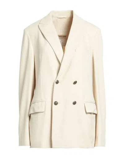 Circolo 1901 Woman Blazer Cream Size 12 Cotton, Elastane In White