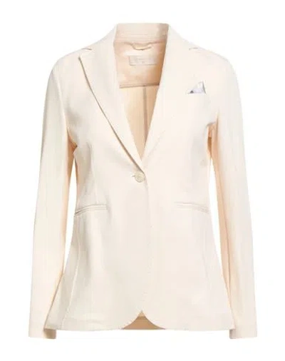Circolo 1901 Woman Blazer Cream Size 6 Cotton, Elastane In Neutral