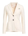 Circolo 1901 Woman Blazer Cream Size 8 Cotton, Elastane In White