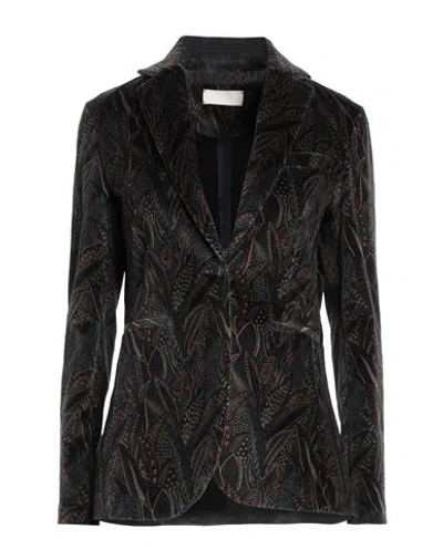 Circolo 1901 Woman Blazer Dark Green Size 8 Cotton, Elastane