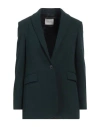 Circolo 1901 Woman Blazer Dark Green Size 6 Cotton, Elastane