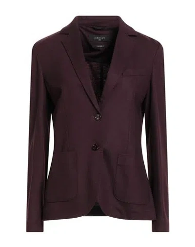 Circolo 1901 Woman Blazer Dark Purple Size 12 Wool, Cashmere