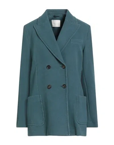 Circolo 1901 Woman Blazer Deep Teal Size 10 Cotton, Elastane
