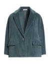 Circolo 1901 Woman Blazer Deep Teal Size 10 Cotton, Polyester