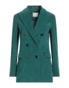Circolo 1901 Woman Blazer Deep Teal Size 10 Cotton, Polyester