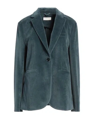Circolo 1901 Woman Blazer Deep Teal Size 14 Cotton, Polyester